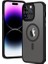 Apple iPhone 14 Pro Max Uyumlu Kılıf Wireless Şarj Özellikli Zore Hibrit Magsafe Kapak, Siyah 1