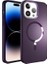 Apple iPhone 14 Pro Max Uyumlu Kılıf Magsafe Wireless Şarj Özellikli Zore Stil Kapak, Derin Mor 1