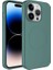 Apple iPhone 14 Pro Max Uyumlu Kılıf Magsafe Wireless Şarj Özellikli Pastel Renk Silikon Zore Plas Kapak, Koyu Yeşil 1