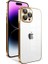 Apple iPhone 14 Pro Max Uyumlu Kılıf Kamera Korumalı Renkli Çerçeveli Zore Garaj Kapak, Gold 1