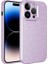 Apple iPhone 14 Pro Max Uyumlu Kılıf Kamera Korumalı Simli Lüks Zore Koton Kapak, Lila 1