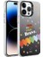Apple iPhone 14 Pro Uyumlu Kılıf Desenli Zore Silver Sert Kapak, Kalp 1