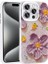 Apple iPhone 14 Pro Max Uyumlu Kılıf Çiçek Desenli Parlak Taşlı Sert Silikon Zore Garden Kapak, Mor 1