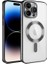 Apple iPhone 14 Pro Uyumlu Kılıf Kamera Korumalı Magsafe Wireless Şarj Özellikli Zore Demre Kapak, Siyah 1