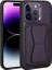 Apple iPhone 14 Pro Uyumlu Kılıf Kartlıklı Standlı Pu Deri Zore Memo Kapak, Koyu Mor 1