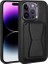 Apple iPhone 14 Pro Uyumlu Kılıf Kartlıklı Standlı Pu Deri Zore Memo Kapak, Siyah 1