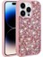 Apple iPhone 14 Pro Uyumlu Kılıf Parlak Taşlı Tasarım Zore Linea Kapak, Pembe 1