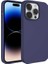 Apple iPhone 14 Pro Uyumlu Kılıf Sıvı Teknolojili Silinebilir Sert Zore Kivi Kapak, Lacivert 1