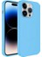 Apple iPhone 14 Pro Uyumlu Kılıf Magsafe Wireless Şarj Özellikli Pastel Renk Silikon Zore Plas Kapak, Mavi Açık 1
