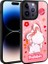 Apple iPhone 14 Pro Uyumlu Kılıf Parlayan Kabartmalı Ikonik Figürlü Zore Amas Silikon Kapak, Pembe 1