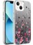 Apple iPhone 14 Uyumlu Kılıf Desenli Zore Silver Sert Kapak, Çiçek 1