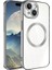 Apple iPhone 15 Plus Uyumlu Kılıf Magsafe Wireless Şarj Özellikli Zore Setro Silikon, Koyu Gri 1