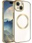 Apple iPhone 15 Plus Uyumlu Kılıf Magsafe Wireless Şarj Özellikli Zore Setro Silikon, Gold 1