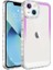 Apple iPhone 14 Uyumlu Kılıf Simli ve Renk Geçiş Tasarımlı Lens Korumalı Zore Park Kapak, Mor-Beyaz 1