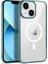 Apple iPhone 14 Uyumlu Kılıf Zore Wireless Şarj Özellikli Pixel Magsafe Kapak, Sierra Mavi 1
