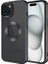Apple iPhone 15 Plus Uyumlu Kılıf Tek Kamera Çerçeveli Logo Gösteren Zore Omega Kapak, Siyah 1