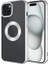Apple iPhone 15 Plus Uyumlu Kılıf Tek Kamera Çerçeveli Logo Gösteren Zore Omega Kapak, Gümüş 1