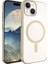 Apple iPhone 15 Plus Uyumlu Kılıf Zore Wireless Şarj Özellikli Pixel Magsafe Kapak, Gold 1