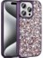 Apple iPhone 15 Pro Max Uyumlu Kılıf Parlak Taşlı Tasarım Zore Linea Diamond Kapak, Derin Mor 1