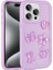 Apple iPhone 15 Pro Max Uyumlu Kılıf Kabartma Figürlü Parlak Zore Toys Silikon Kapak, Mor 1