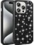 Apple iPhone 15 Pro Max Uyumlu Kılıf Parlak Taşlı Tasarım Zore Linea Kapak, Siyah 1