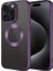 Apple iPhone 15 Pro Max Uyumlu Kılıf Tek Kamera Çerçeveli Logo Gösteren Zore Omega Kapak, Derin Mor 1