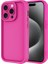 Apple iPhone 15 Pro Max Uyumlu Kılıf Kamera Korumalı Zore Ananas Kapak, Pembe Koyu 1