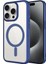 Apple iPhone 15 Pro Max Uyumlu Kılıf Wireless Şarj Özellikli Sert Pc Zore Mat Riksos Magsafe Kapak, Lacivert 1