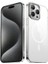 Apple iPhone 15 Pro Max Uyumlu Kılıf Zore Wireless Şarj Özellikli Şeffaf G-Glass Kapak, Gümüş 1