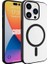 Apple iPhone 15 Pro Max Uyumlu Kılıf Zore Wireless Şarj Özellikli Pixel Magsafe Kapak, Siyah 1