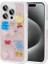 Apple iPhone 15 Pro Uyumlu Kılıf Kabartma Figürlü Parlak Zore Minimini Silikon Kapak, Pembe 1