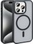 Apple iPhone 15 Pro Uyumlu Kılıf Magsafe Şarj Özellikli Mat Arka Yüzey Zore Sio Kapak, Siyah 1
