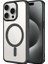 Apple iPhone 15 Pro Uyumlu Kılıf Wireless Şarj Özellikli Sert Pc Zore Mat Riksos Magsafe Kapak, Siyah 1