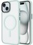 Apple iPhone 15 Uyumlu Kılıf Mat Arka Yüzey Wireless Şarj Özellikli Zore Flet Magsafe Kapak, Yeşil 1