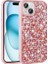 Apple iPhone 15 Uyumlu Kılıf Parlak Taşlı Tasarım Zore Linea Kapak, Pembe 1