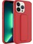 Apple iPhone 14 Pro Uyumlu Kılıf Zore Qstand Kapak, Kırmızı 1