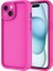 Apple iPhone 14 Uyumlu Kılıf Kamera Korumalı Zore Ananas Kapak, Pembe Koyu 1