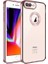 Apple iPhone 8 Plus Uyumlu Kılıf Kamera Korumalı Logo Gösteren Zore Omega Kapak, Rose Gold 1