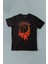 Kısa Kollu Çocuk Tişört Basketbol Spor Basketball Chicago Yazı Siyah Baskılı T-Shirt 1