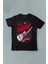 The Dollfins Müzik Şarkı Band Gitar Baskılı Siyah T-Shirt Çocuk Tişört 1