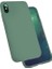 Apple iPhone x Uyumlu Kılıf Zore Silk Silikon, Koyu Yeşil 1