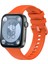 Huawei Watch Fit 3 Uyumlu Kordon Band Serisi Klasik Kordon Silikon Strap Kayış, Turuncu 1