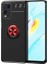 Oppo A54 4g Uyumlu Kılıf Zore Ravel Silikon Kapak, Siyah-Kırmızı 1