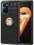 Oppo A76 Uyumlu Kılıf Zore Ravel Silikon Kapak, Siyah-Rose Gold 1