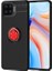 Oppo Reno 4 Lite Uyumlu Kılıf Zore Ravel Silikon Kapak, Siyah-Kırmızı 1