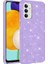 Samsung Galaxy A04S Uyumlu Kılıf Zore Shining Silikon, Mor 1