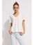 V Yaka Premium Dökümlü T-Shirt 3