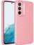 Samsung Galaxy A14 Uyumlu Kılıf Kamera Korumalı Simli Lüks Zore Koton Kapak, Pembe 1
