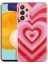 Samsung Galaxy A23 Uyumlu Kılıf Simli Desenli Kamera Korumalı Parlak Zore Popy Kapak, Kalp 1