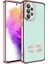 Samsung Galaxy A32 4g Uyumlu Kılıf Kamera Korumalı Logo Gösteren Zore Omega Kapak, Rose Gold 1